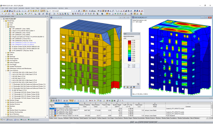Model of High-Rise Building in RFEM (© Ingénierie Bois)